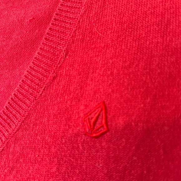 Volcom Hot Pink V-Neck thin sweater | Size S - Picture 3 of 4